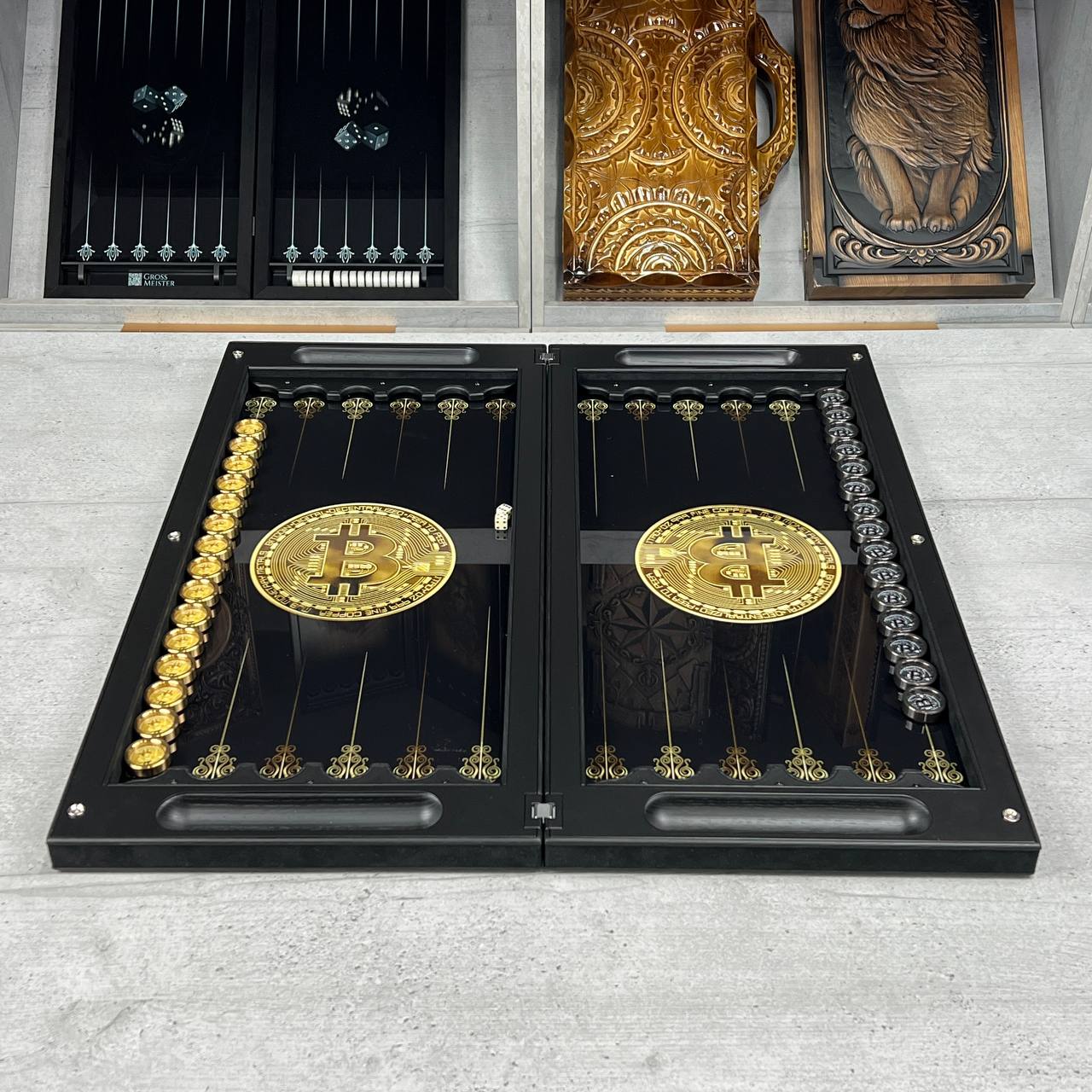 Luxuriöses Backgammon aus Metall mit gehärtetem Glas – Exklusives Design, handgefertigt, anpassbar