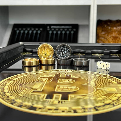 Luxuriöses Backgammon aus Metall mit gehärtetem Glas – Exklusives Design, handgefertigt, anpassbar