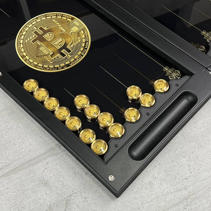 Luxuriöses Backgammon aus Metall mit gehärtetem Glas – Exklusives Design, handgefertigt, anpassbar