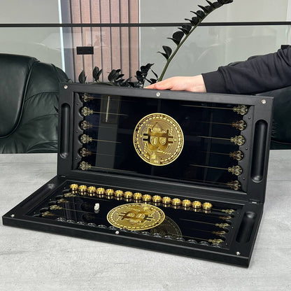 Luxuriöses Backgammon aus Metall mit gehärtetem Glas – Exklusives Design, handgefertigt, anpassbar
