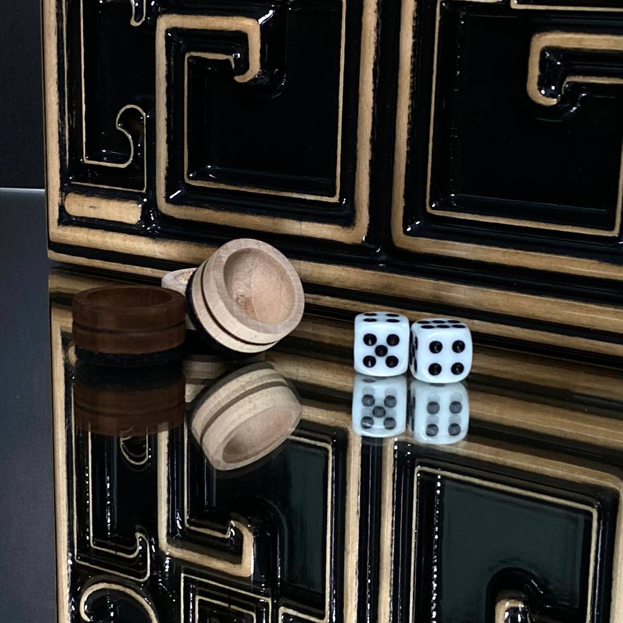 Prestigious Handmade Wooden Backgammon Board, Crafted from High-Quality Basswood, Gift-ready