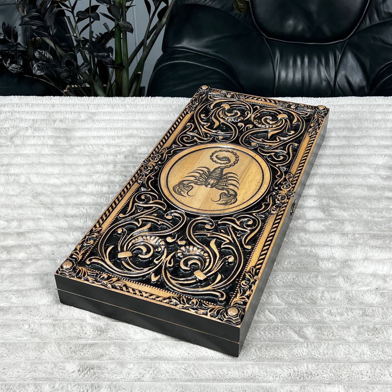 Wooden Backgammon "Scorpion" Customized and Gift-ready