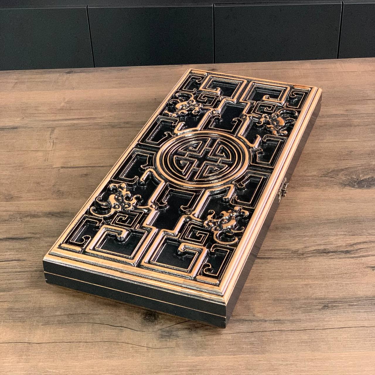 Prestigious Handmade Wooden Backgammon Board, Crafted from High-Quality Basswood, Gift-ready