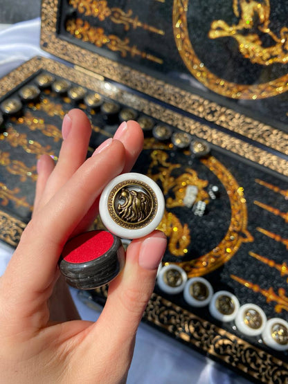 Acryl-Stein-Damespiel-Set – 27 mm für Backgammon, Damespiel. Individuell gestaltet und als Geschenk geeignet.