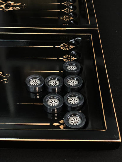 Prestigious Handmade Wooden Backgammon Board, 50*23cm, Crafted from High-Quality Basswood, Gift-ready