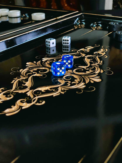 Prestigious Handmade Wooden Backgammon Board, 50*23cm, Crafted from High-Quality Basswood, Gift-ready