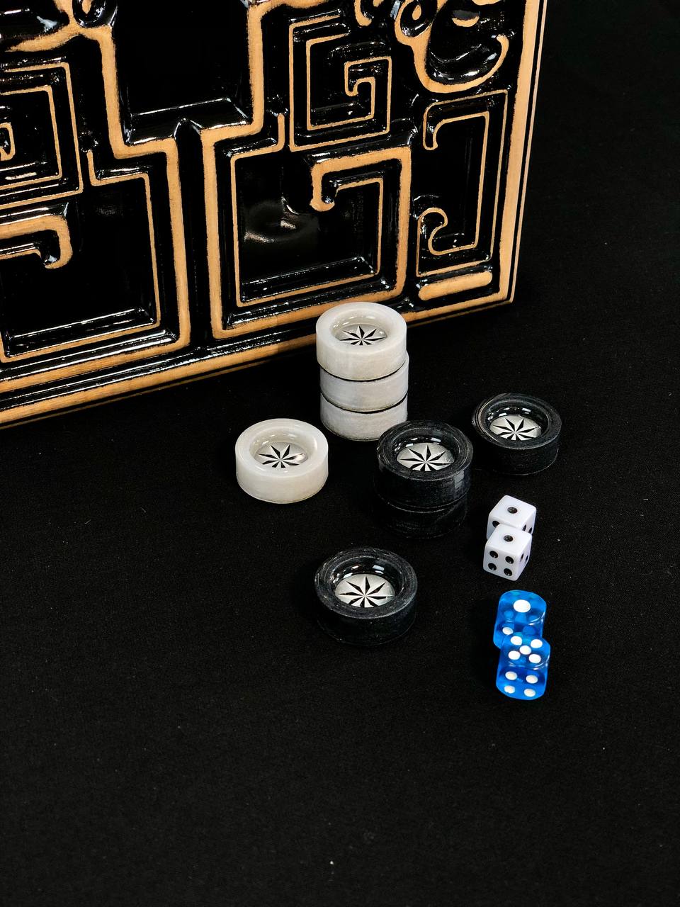 Prestigious Handmade Wooden Backgammon Board, 50*23cm, Crafted from High-Quality Basswood, Gift-ready