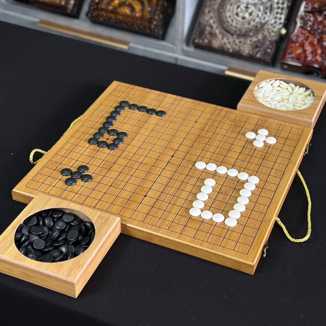 Jeu de société Go, cadeau insolite pour papa, cadeau pour couple, jeu de société chinois en bois