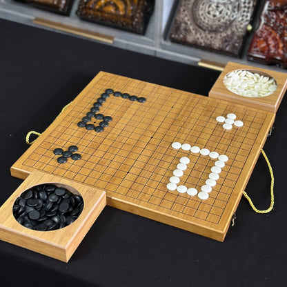 Jeu de société Go, cadeau insolite pour papa, cadeau pour couple, jeu de société chinois en bois