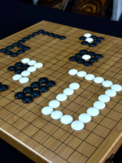Jeu de société Go, cadeau insolite pour papa, cadeau pour couple, jeu de société chinois en bois