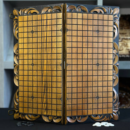 Go-Spielbrett Handarbeit (altes chinesisches Strategiespiel), Ungewöhnliches Brettspiel. Geschenkfertig