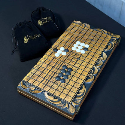 Go-Spielbrett Handarbeit (altes chinesisches Strategiespiel), Ungewöhnliches Brettspiel. Geschenkfertig