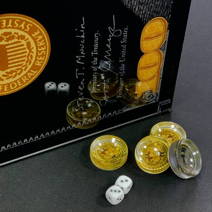 Backgammon en verre « Black Dollar » – Exquis, original, personnalisable, prêt à offrir