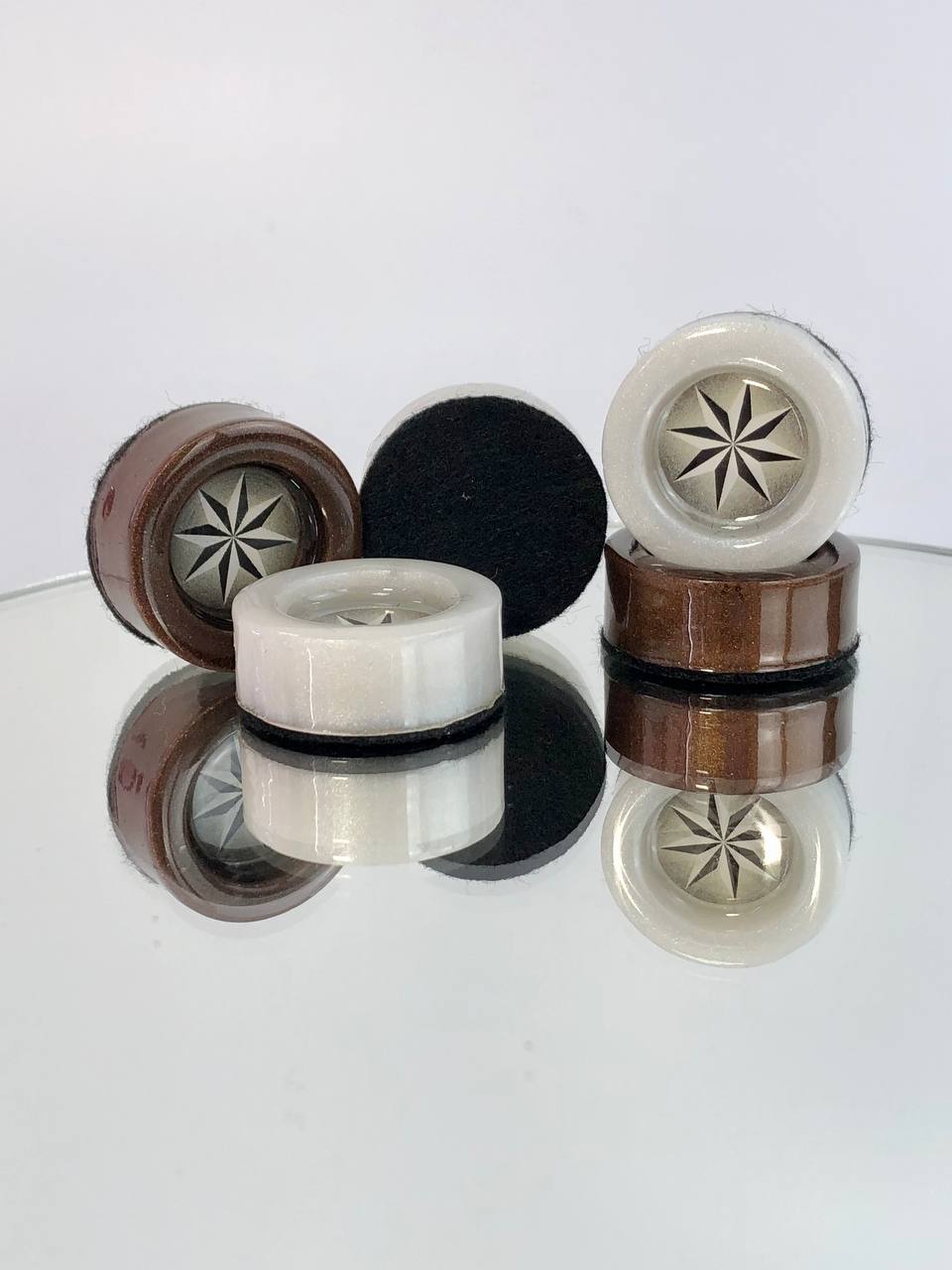 Damesteine-Set im Sortiment, 29mm. Für Backgammon und Damespiel. 