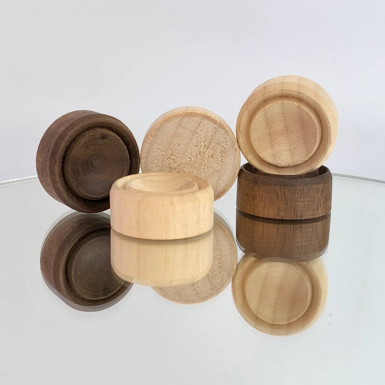 Holz-Dame-Spielsteine-Set "Classic" 26mm, Holzchips für Backgammon und Dame-Spiel