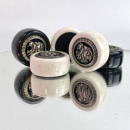 Acryl-Stein-Damespiel-Set – 27 mm für Backgammon, Damespiel. Individuell gestaltet und als Geschenk geeignet.