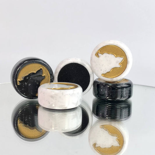 Acryl-Stein-Damespielsteine-Set - 27 mm. Für Backgammon und Damespiel. Als Geschenk geeignet.