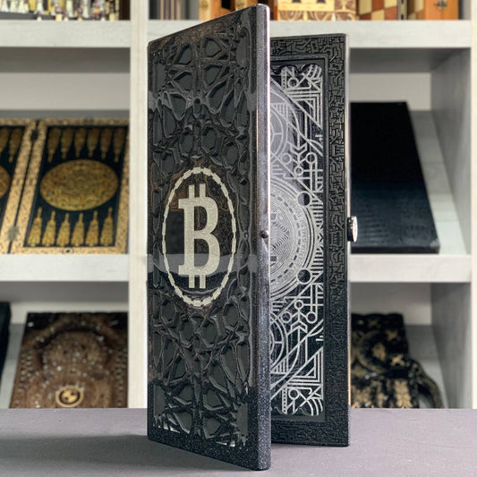 Luxuriöses Backgammon-Set aus schwarzem Acrylstein – Exklusive, handgefertigte Eleganz, geschenkfertig