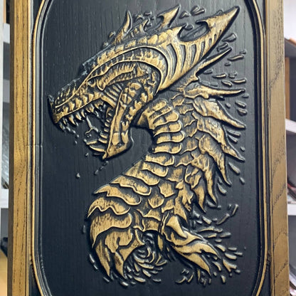 Exklusives Holz-Backgammon „Drache“. Individualisierbar und als Geschenk geeignet