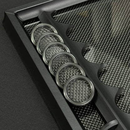 Exklusives Carbon Backgammon Set auf Aluminiumbasis, 61*26,5cm, Geschenkfertig
