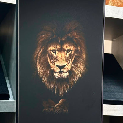 Exquisite Glass Backgammon "Lion" - 61×27 cm, Art. 250002. Customized. Gift-ready