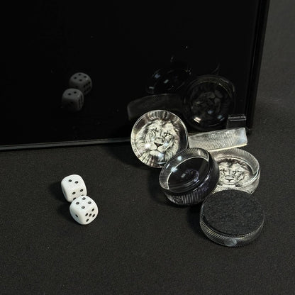 Epoxidharz-Damespielsteine ​​- 30 mm. Für Backgammon und Damespiel. Geschenkfertig