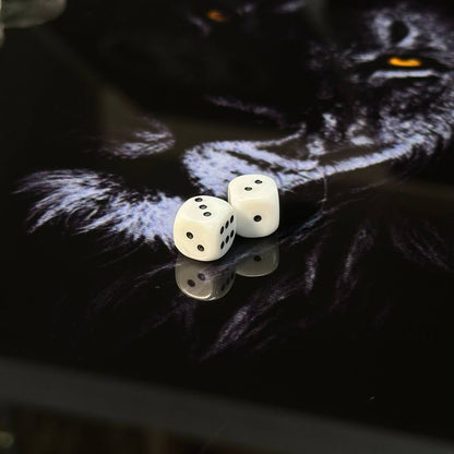 Exquisite Glass Backgammon "Lion" - 61×27 cm, Art. 250002. Customized. Gift-ready