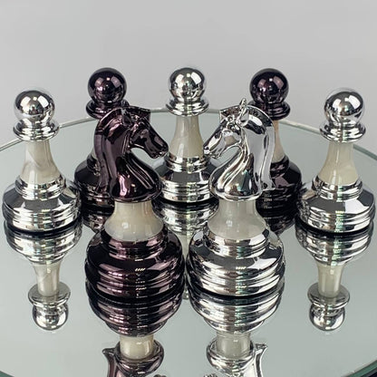 Pièces d'échecs en acrylique, Roi de 9 cm. Accessoire de jeu exclusif. Prêt à offrir