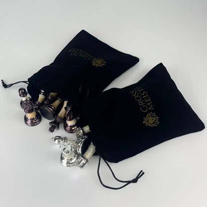 Pièces d'échecs en acrylique, Roi de 9 cm. Accessoire de jeu exclusif. Prêt à offrir