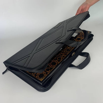 Leather storage case for backgammon/chess set 60*30cm. Personalization is available.