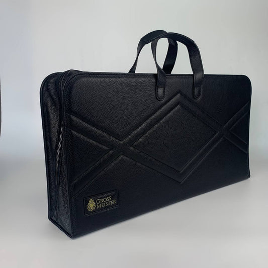 Étui de rangement en cuir pour jeu de backgammon/échecs 60*30cm. Personnalisation possible.