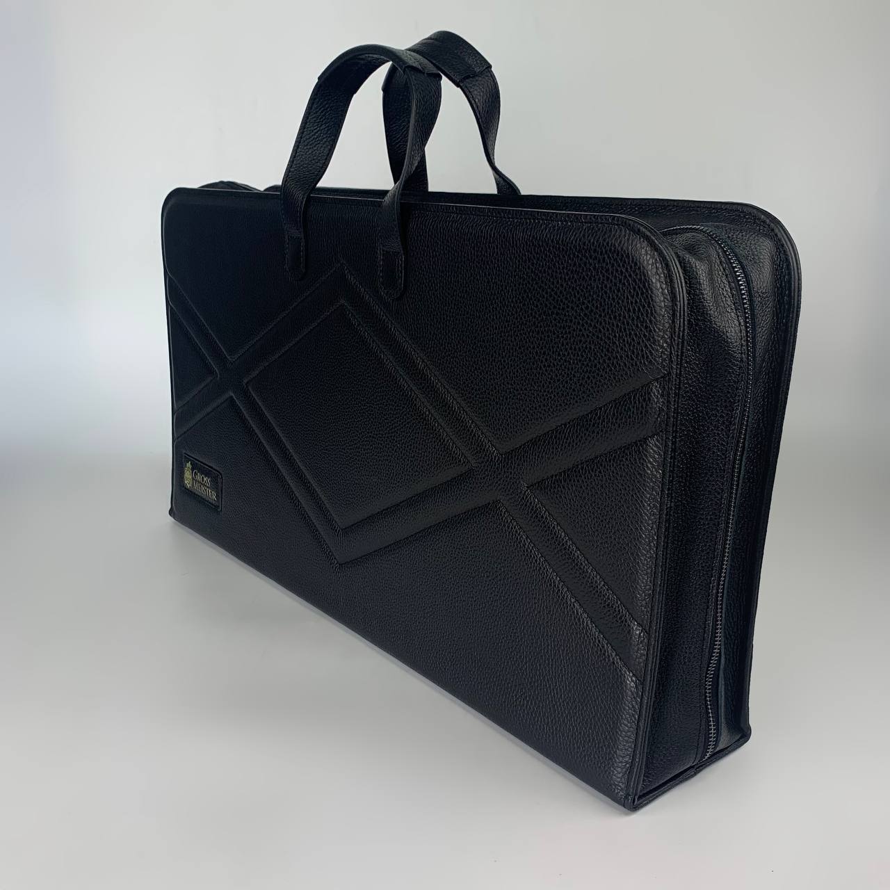 Leather storage case for backgammon/chess set 60*30cm. Personalization is available.