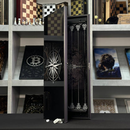 Jeu de backgammon en verre luxueux fait main 61 x 27 cm. Personnalisé, prêt à offrir