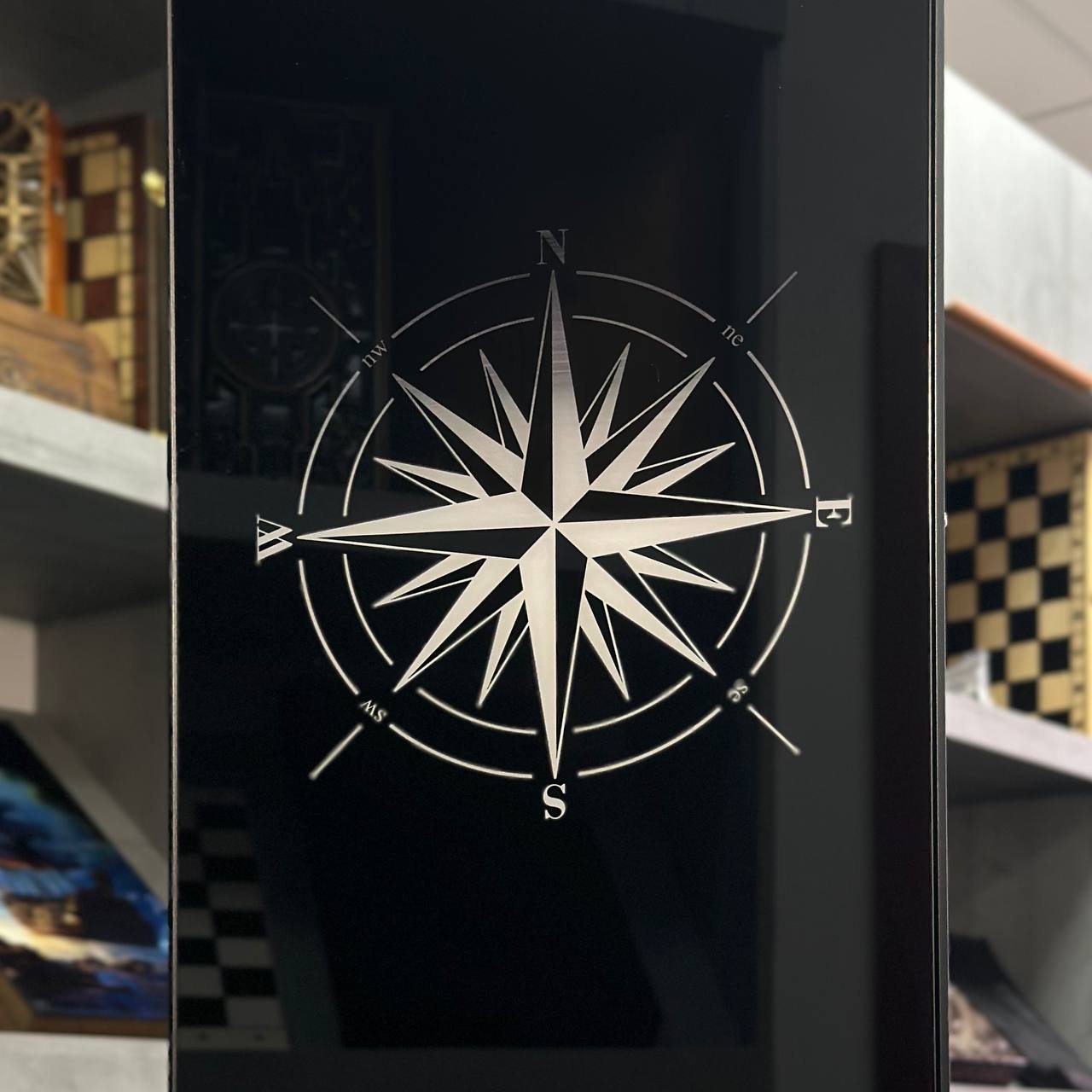Jeu de backgammon en verre luxueux fait main 61 x 27 cm. Personnalisé, prêt à offrir