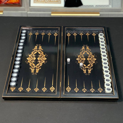 Plateau de backgammon en bois – Un mélange exquis d'art et de fonctionnalité, prêt à offrir
