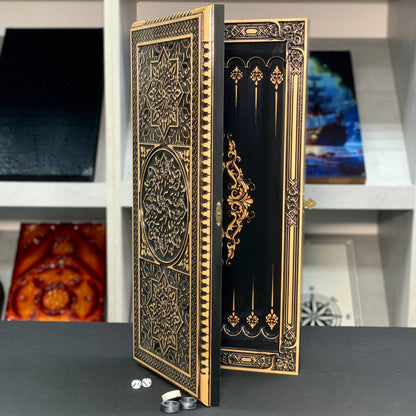 Plateau de backgammon en bois – Un mélange exquis d'art et de fonctionnalité, prêt à offrir