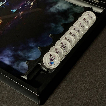 Jeu de backgammon en verre 61*27*5cm, personnalisé et prêt à offrir. Design unique.