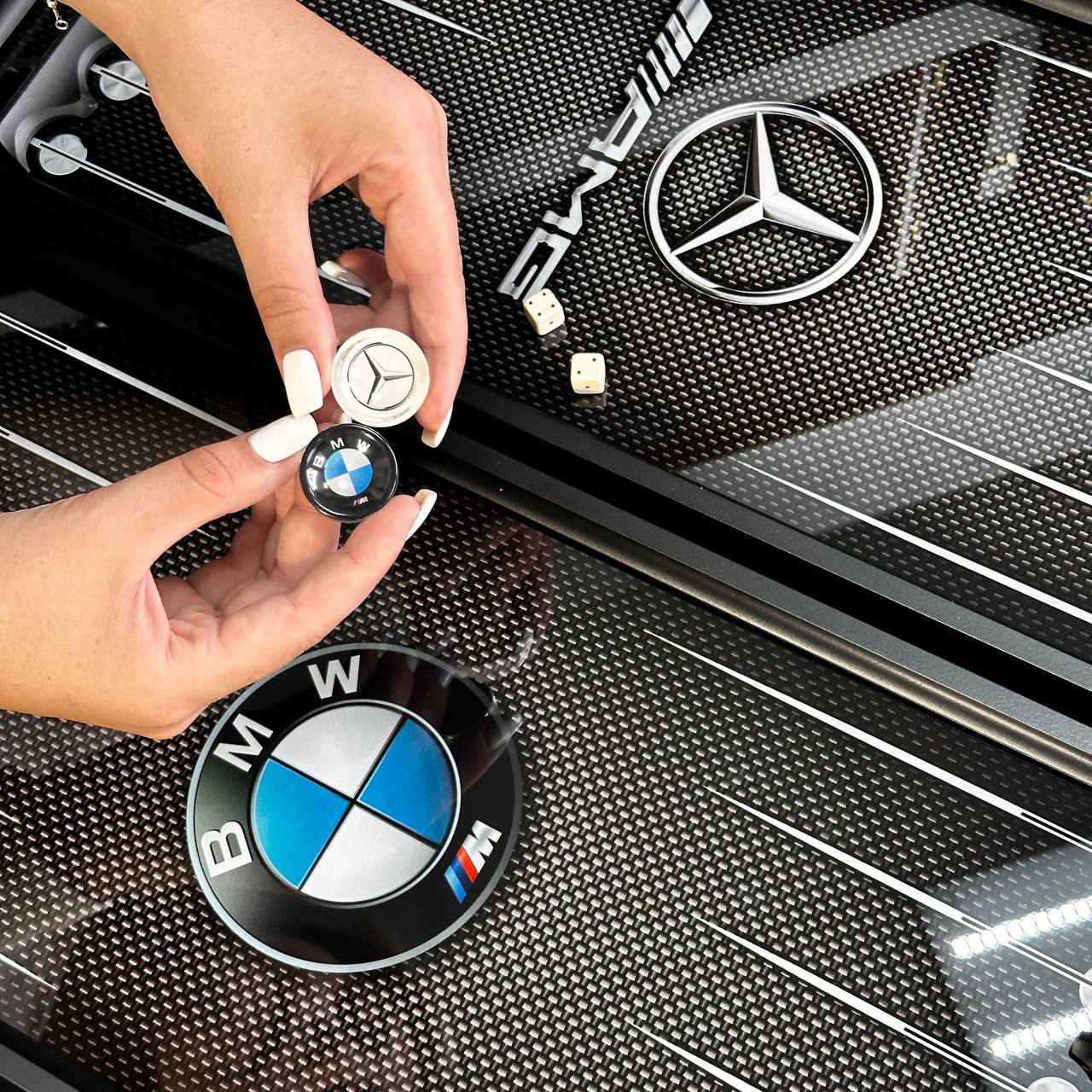 Epoxidharz-Damespielsteine ​​- 30 mm. Für Backgammon und Damespiel. Geschenkfertig