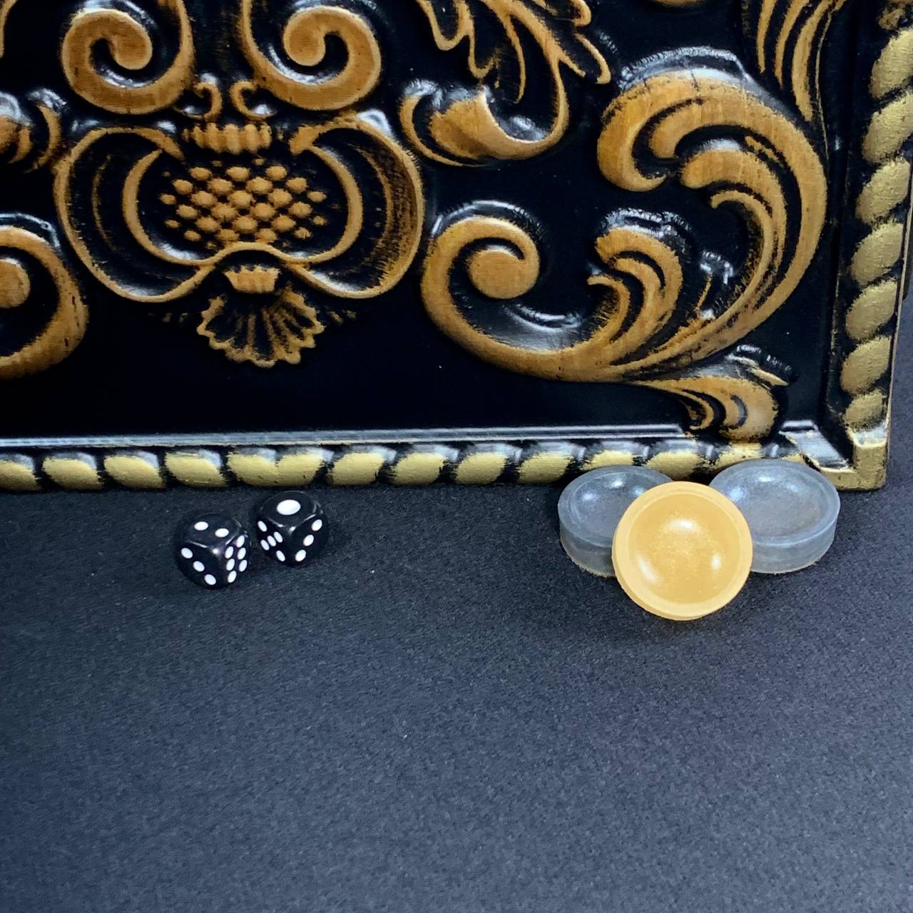 Wooden Backgammon "Lion" Set - Luxury Ash Wood, Carved Design, Gift-Ready