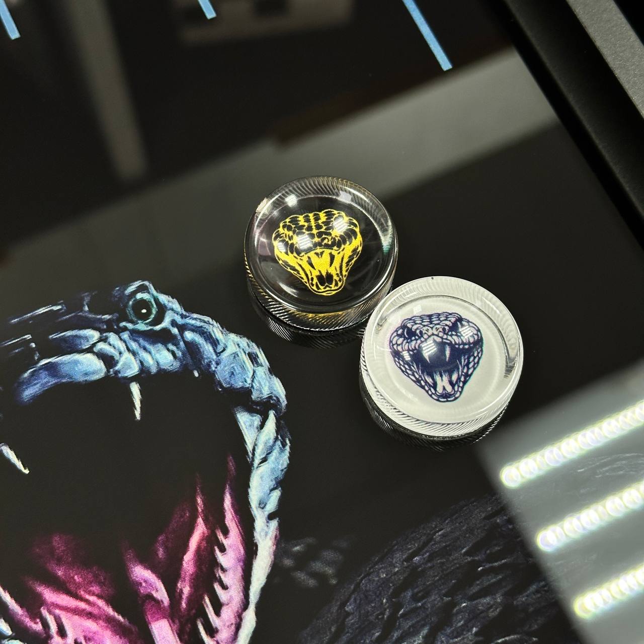 Jeu de backgammon en verre Snake, 61*27cm. Personnalisation. Prêt à offrir.