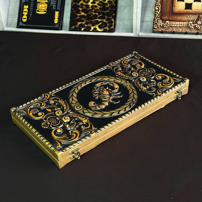 Jeu de backgammon en bois 46*23cm, prêt à offrir et personnalisé