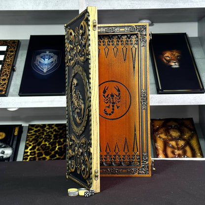Jeu de backgammon en bois 46*23cm, prêt à offrir et personnalisé