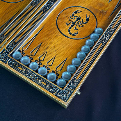 Jeu de backgammon en bois 46*23cm, prêt à offrir et personnalisé