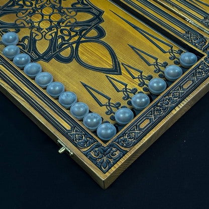 Exklusives Holz-Backgammon "Vigro Zodiac". Individualisierbar und verschenkfertig