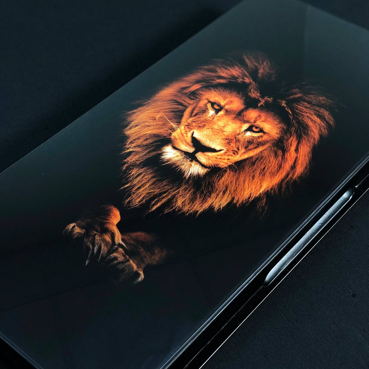Lion King Glass&Wood Backgammon Set — Prestigious Gift for Him