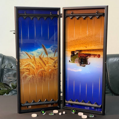Jeu de backgammon en verre personnalisable – Créez votre plateau et vos jetons élégants avec livraison gratuite