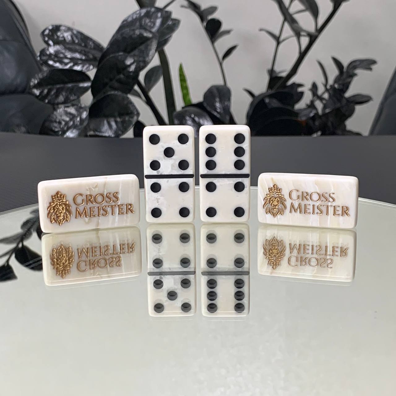 Dominosteine-Set aus Acrylsteinen, 50 x 25 mm, elegantes Geschenk, personalisiert, mit kostenloser weltweiter Lieferung