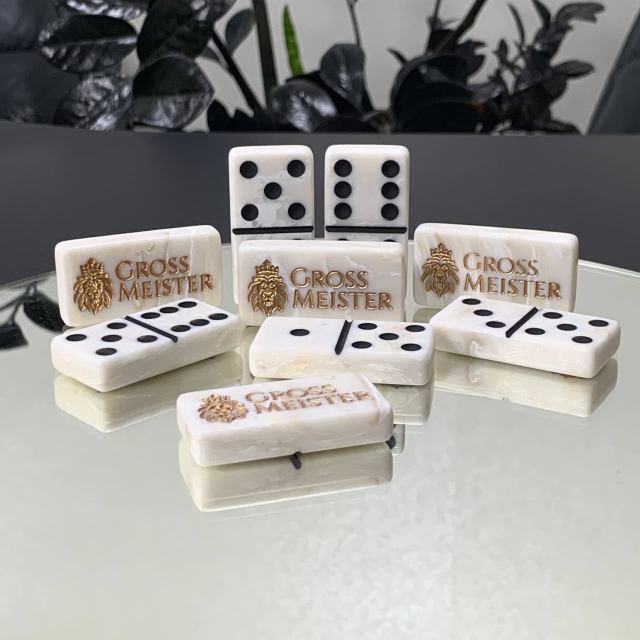 Dominosteine-Set aus Acrylsteinen, 50 x 25 mm, elegantes Geschenk, personalisiert, mit kostenloser weltweiter Lieferung