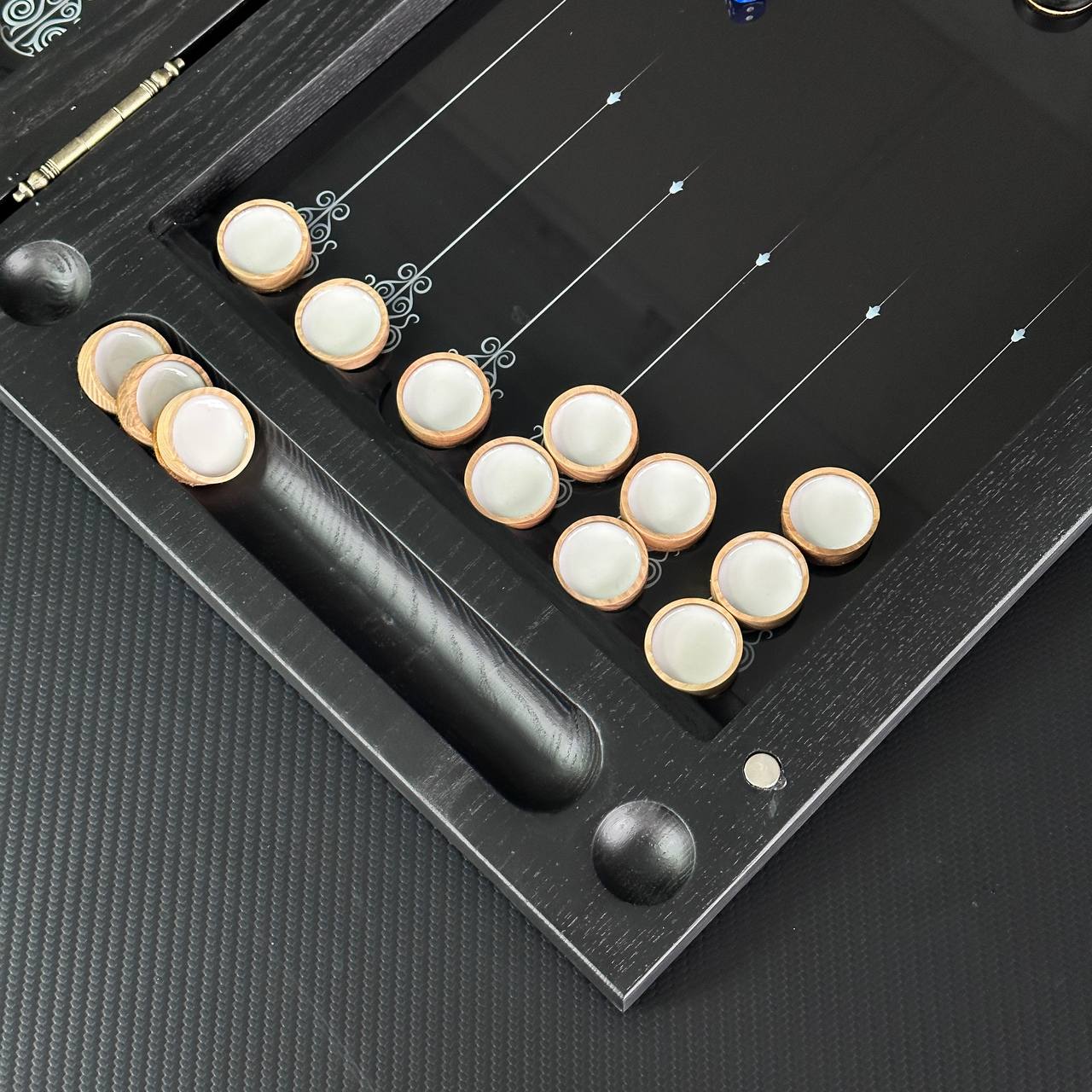Jeu d'échecs et de backgammon en verre 3 en 1 dans un cadre en bois, 2 tailles, un jeu de société luxueux prêt à offrir
