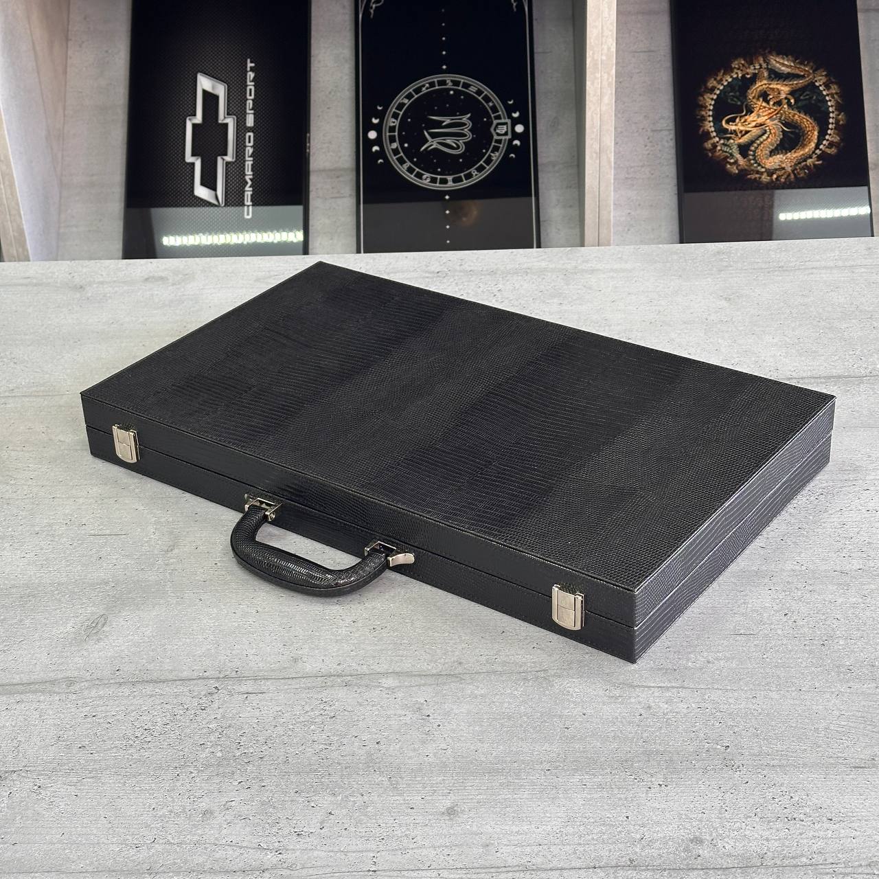 Tournament Backgammon 53*31cm Faux leather Acrylic chips. Gift-ready. Acrylic Wooden Backgammon pieces